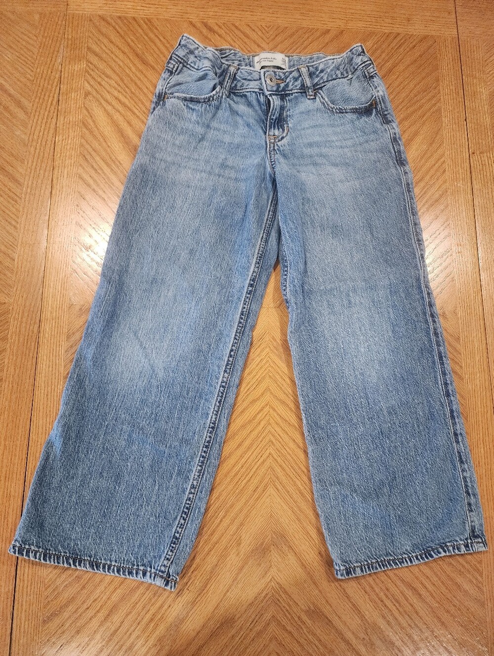 Abercrombie Kids Baggy Jeans Size 9/10 Low Rise Baggy Blue Denim